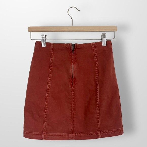 Burnt Orange Free People Skirt Size 2 - Picture 3 of 7